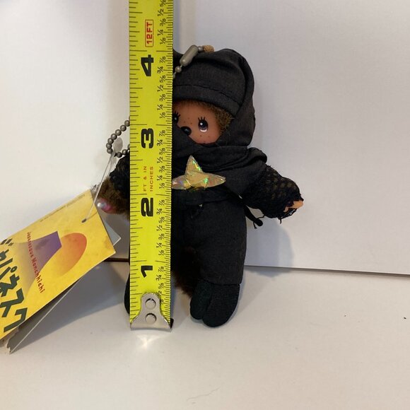 Monchhichi Japanesque Ninja Keychain Doll Plush Toy Sekiguchi Japan Tag - Picture 4 of 11